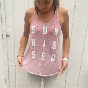 PINK Open Back Tank